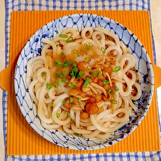 なめこと大根おろしの冷うどん♪